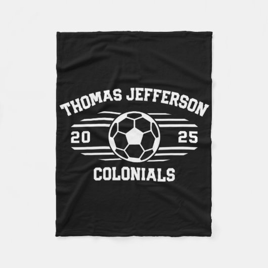 Thomas Jefferson Colonials Fußball Ll 2025 Fleecedecke (Vorderseite)