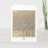 Thomas Jefferson Declaration of Independence Card Karte (Rückseite)