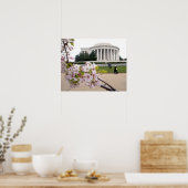 Thomas-Jefferson-Denkmal mit Kirschblüten Poster (Küche)