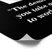 Thomas Jefferson "Die Demokratie wird aufhören.." Poster (Ecke)