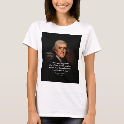 Thomas Jefferson durch Rembrandt - Altar des T-Shirt (Vorderseite)