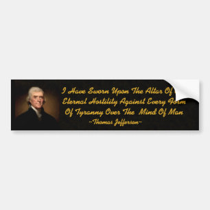 Thomas Jefferson Eternaler Autoaufkleber für Fein
