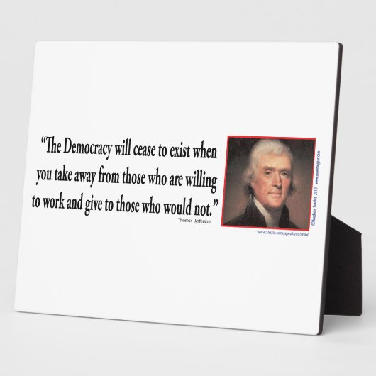 Thomas Jefferson Fotoplatte (Seite)