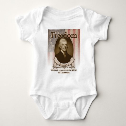 Thomas Jefferson - Freiheit Baby Strampler (Vorderseite)