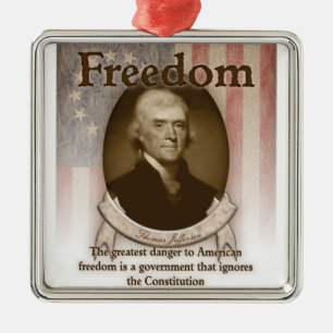 Thomas Jefferson - Freiheit Ornament Aus Metall