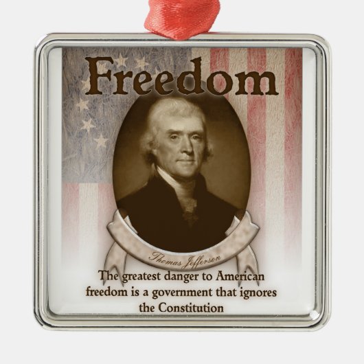 Thomas Jefferson - Freiheit Ornament Aus Metall (Vorne)