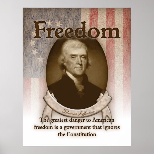 Thomas Jefferson - Freiheit Poster (Vorne)
