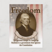 Thomas Jefferson - Freiheit Postkarte (Vorderseite)