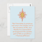 Thomas Jefferson Friendship Quote Postcard Postkarte (Vorne/Hinten)