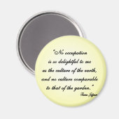 Thomas Jefferson Garden Quote Magnet (Vorderseite/Rückseite)