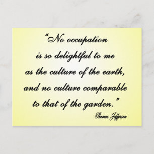 Thomas Jefferson Garden Quote Postkarte