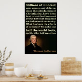 Thomas Jefferson | Halbe Narren, halb Heuchler Poster (Küche)