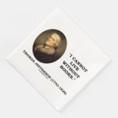 Thomas Jefferson Ich kann nicht ohne Buchziffer le Serviette (Ecke)