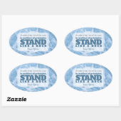 Thomas Jefferson Inspirational Zitat "Grundsatz" Ovaler Aufkleber (Blatt)