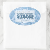 Thomas Jefferson Inspirational Zitat "Grundsatz" Ovaler Aufkleber (Tasche)