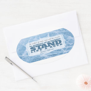 Thomas Jefferson Inspirational Zitat "Grundsatz" Ovaler Aufkleber