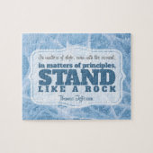 Thomas Jefferson Inspirational Zitat "Grundsatz" Puzzle (Horizontal)