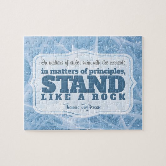 Thomas Jefferson Inspirational Zitat "Grundsatz" Puzzle (Horizontal)