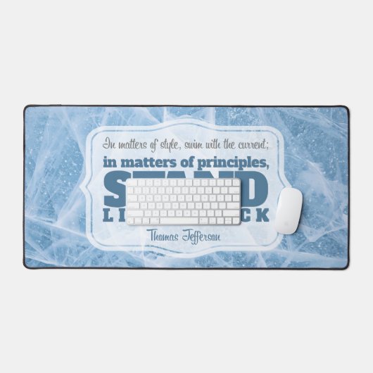 Thomas Jefferson Inspirational Zitat "Grundsatz" Schreibtischunterlage (Tastatur & Maus)