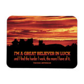 Thomas Jefferson Inspirational Zitat "Luck" Flexi Magnet (Horizontal)