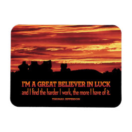 Thomas Jefferson Inspirational Zitat "Luck" Flexi Magnet