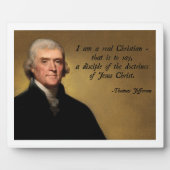 Thomas Jefferson Jesus Christ Fotoplatte (Vorderseite)