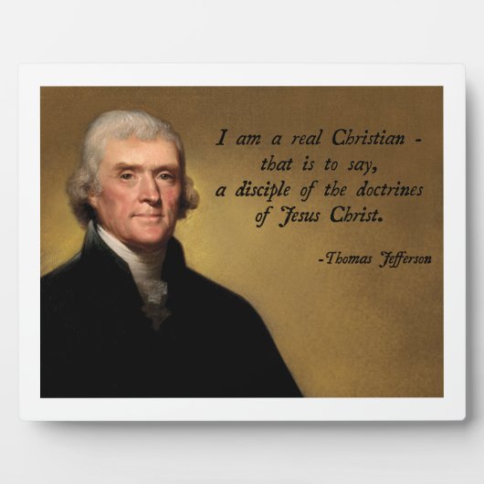 Thomas Jefferson Jesus Christ Fotoplatte (Vorderseite)