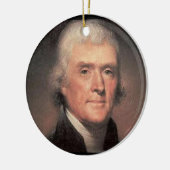 Thomas Jefferson Keramik Ornament (Links)
