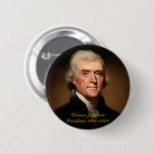 Thomas Jefferson - Knopf Button (Vorne & Hinten)