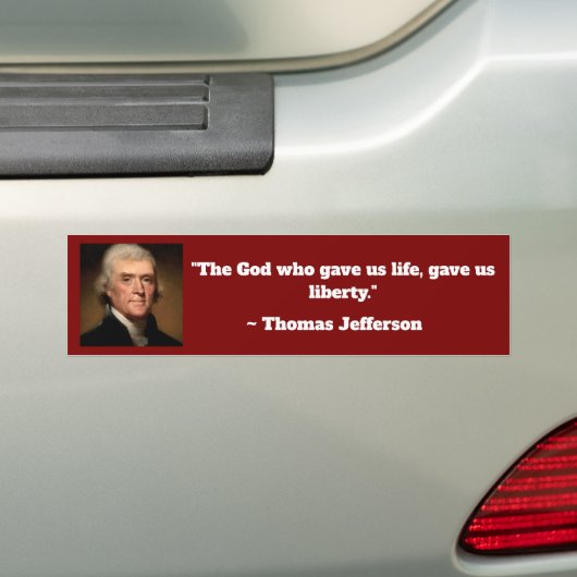 Thomas Jefferson Life Liberty Quote Autoaufkleber (Auf Auto)