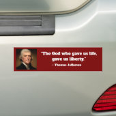 Thomas Jefferson Life Liberty Quote Autoaufkleber (Auf Auto)
