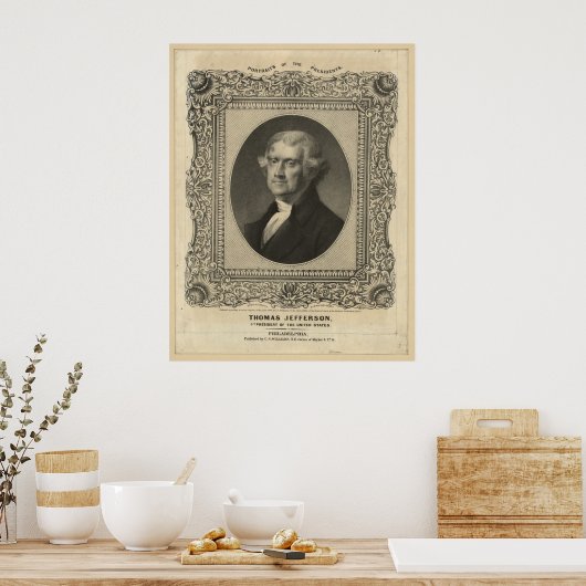 THOMAS JEFFERSON Lithograph Poster (Küche)