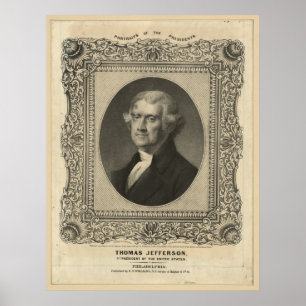 THOMAS JEFFERSON Lithograph Poster