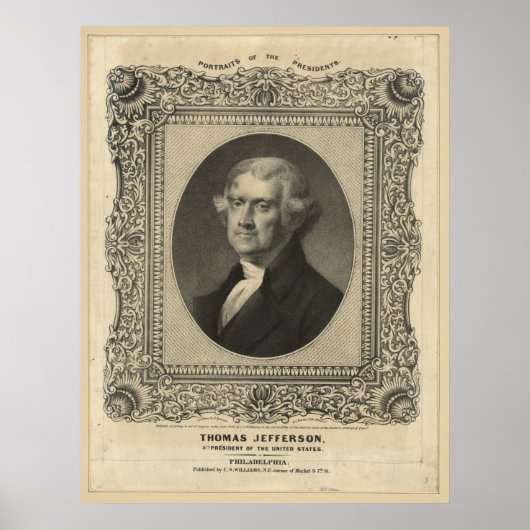 THOMAS JEFFERSON Lithograph Poster (Vorne)