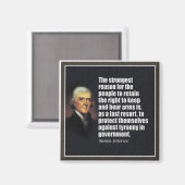 Thomas Jefferson Magnet (Vorderseite/Rückseite)