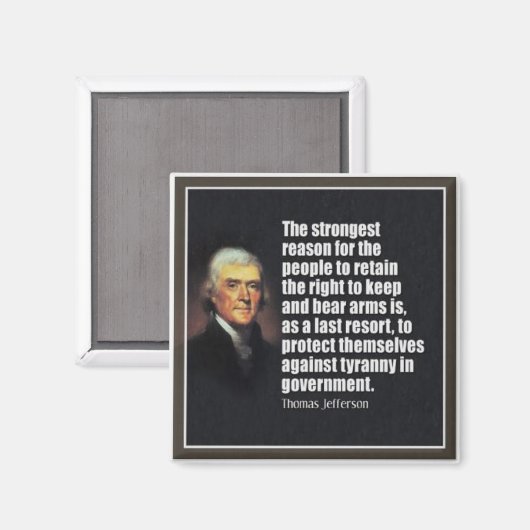 Thomas Jefferson Magnet (Vorderseite/Rückseite)