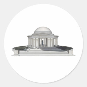 Thomas Jefferson Memorial: 3D-Modell: Runder Aufkleber