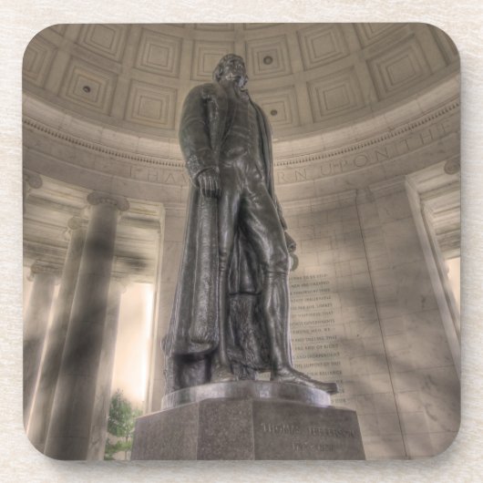 Thomas Jefferson Memorial Bronze Statue Getränkeuntersetzer (Vorderseite)
