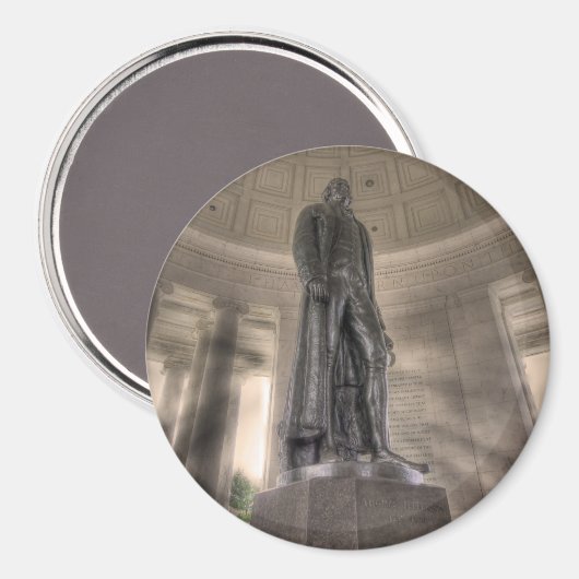 Thomas Jefferson Memorial Bronze Statue Magnet (Vorderseite/Rückseite)