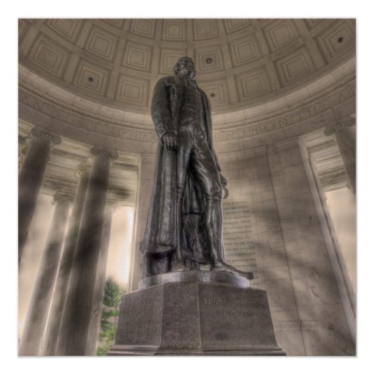 Thomas Jefferson Memorial Bronze Statue Poster (Vorderseite)