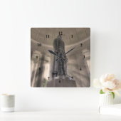 Thomas Jefferson Memorial Bronze Statue Quadratische Wanduhr (Zuhause)