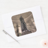 Thomas Jefferson Memorial Bronze Statue Quadratischer Aufkleber (Umschlag)