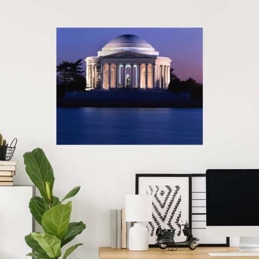 Thomas Jefferson Memorial in Dusk Poster (Heimbüro)