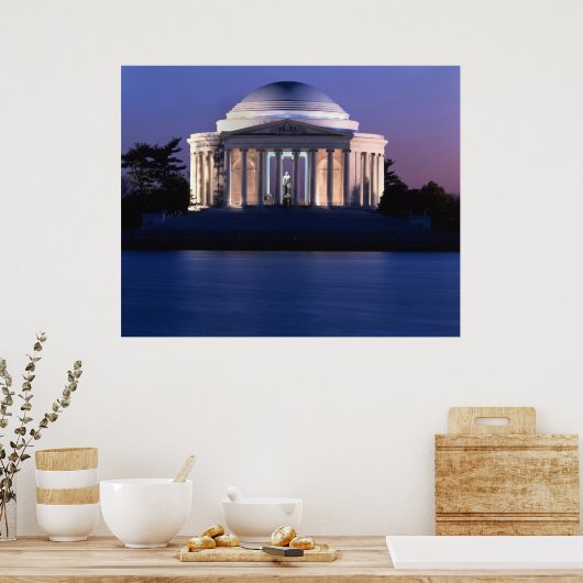 Thomas Jefferson Memorial in Dusk Poster (Küche)