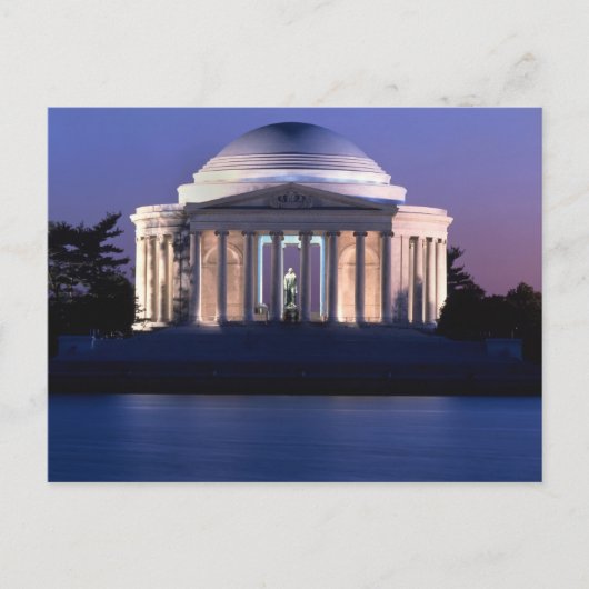 Thomas Jefferson Memorial in Dusk Postkarte (Vorderseite)