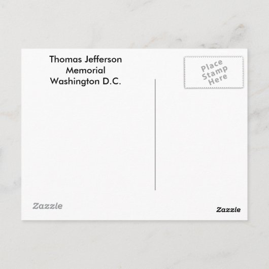 Thomas Jefferson Memorial - Postkarte (Rückseite)