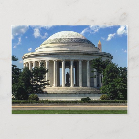 Thomas Jefferson Memorial Washington Monument Postkarte (Vorderseite)