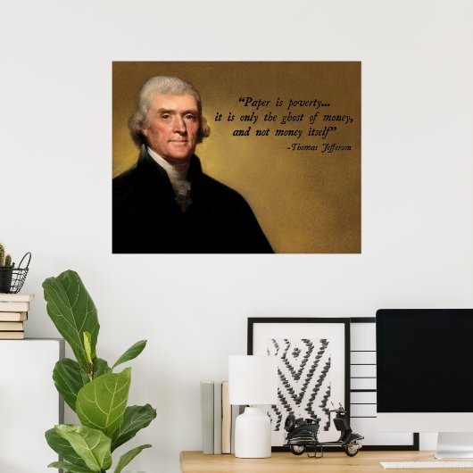 Thomas Jefferson Money Poster (Heimbüro)