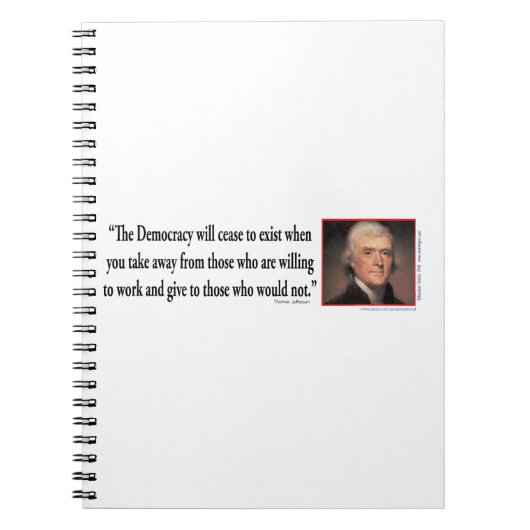 Thomas Jefferson Notizblock (Vorderseite)