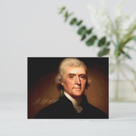 Thomas Jefferson Portrait Postkarte (Stehend Vorderseite)